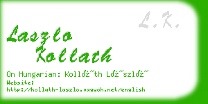 laszlo kollath business card